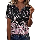 Zeagoo Womens Summer Tops Casual Short Sleeve V Neck Shirts Business Dressy Work Blouses