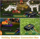 NineLeaf Extra Large Waterproof Electrical Box IP54 Weatherproof Outdoor Outlet view 2