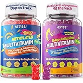 NEVISS 52-in-1 Methylated Multivitamin for Women Gummies with Iron, Omega-3, B6 B9 B12 for Day | Magnesium Glycinate, Calcium, Collagen for Night Renewal/Sleep, Womens 18 30 40 50 60 70+ AM PM Daily