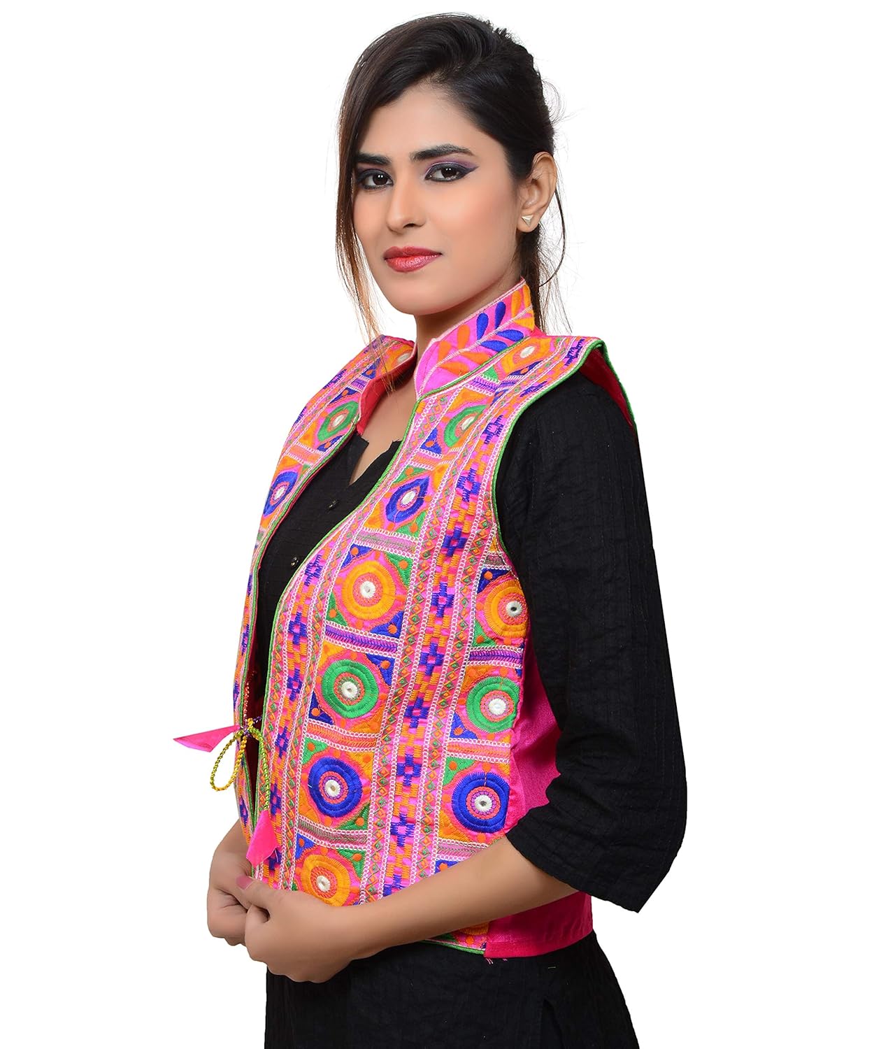 banjara women's poly cotton kutchi waist jacket