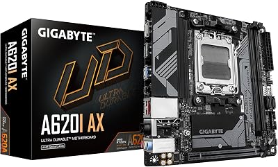 Gigabyte A620I AX Motherboard AM5 DDR5 Mini-ITX Wi-Fi 6E 2.5GbE M.2 PCIe 4.0