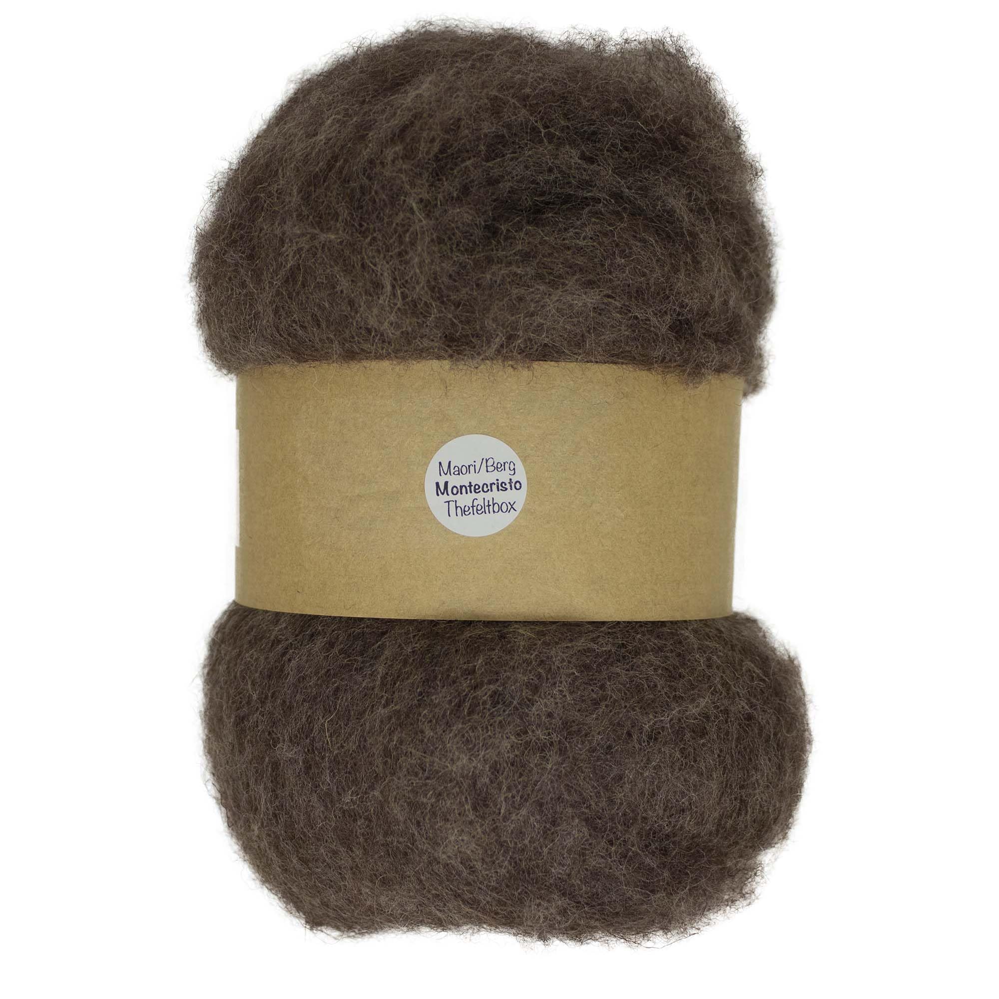Needle Felting Wool 100g – Carded Batt for Needle & Wet Felting, Core & Finish – Maori DHG – Montecristo