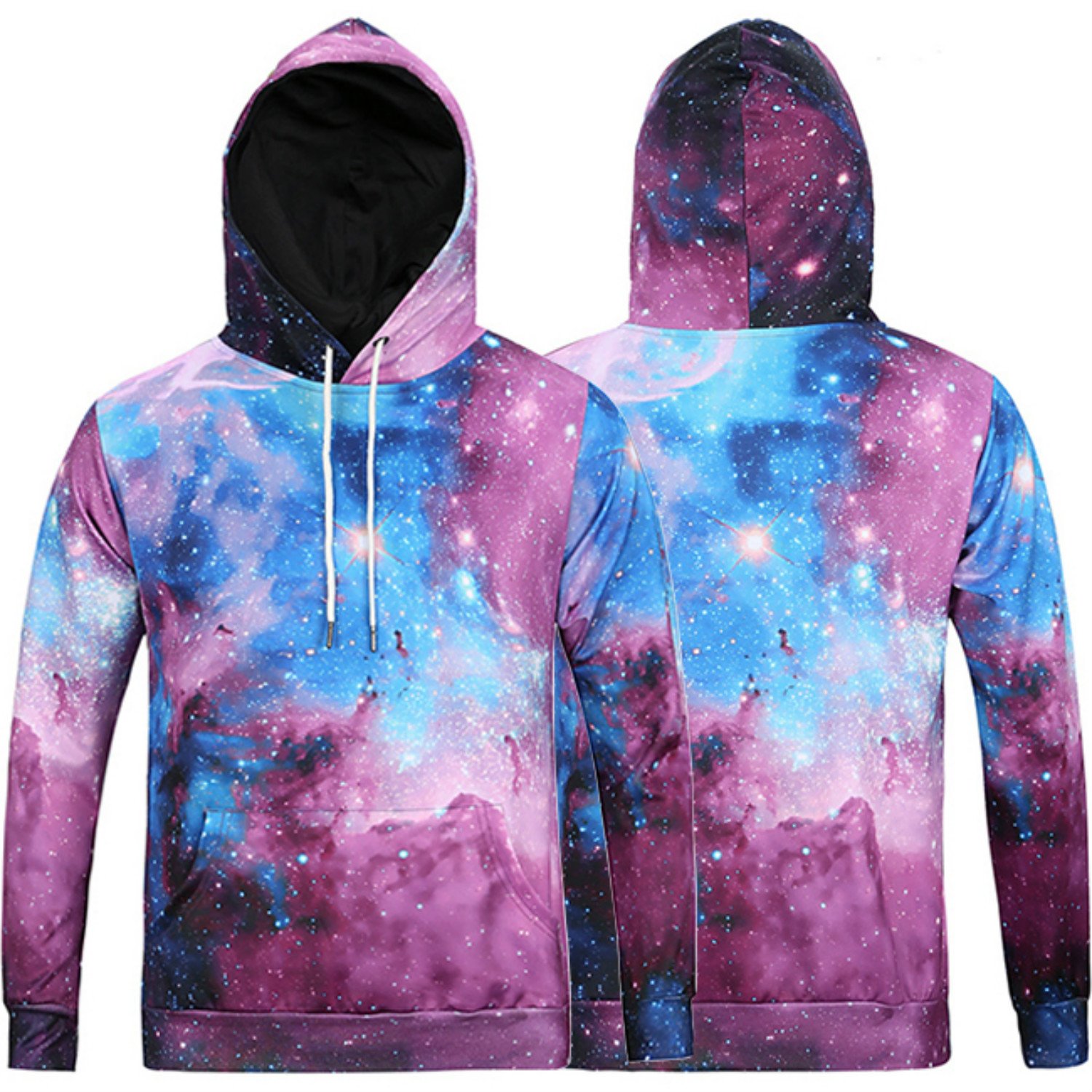 Ayliss - Sweat-Shirt Hoodie Sweat a Capuche a Manche Longue avec Pochette Pull 3D Imprime Colore Hauts Veste Pullover Tops Multicolore Jumper Vetement de Sport Casual Homme - Motif#08 3XL