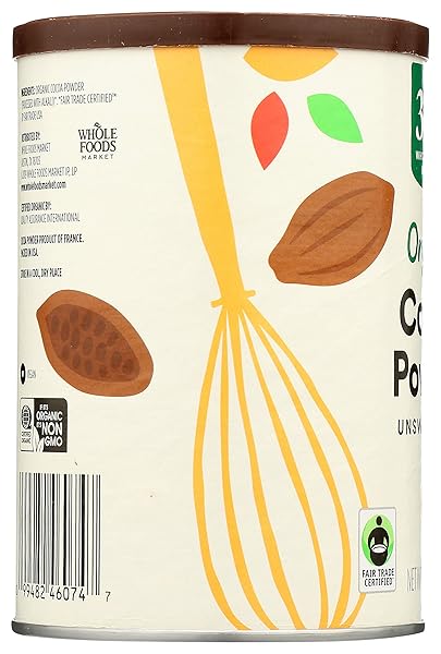 365 BY WHOLE FOODS MARKET, ORGANIC COCOA POWDER, UNSWEETENED, 8 OUNCE