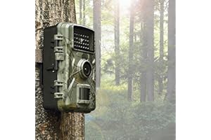 Trail Camera, 16MP 2K 0.1S Trigger Motion Activated, Game Camera with Night Vision IP66 Waterproof 2.0''LCD 90° Cam Lens for 