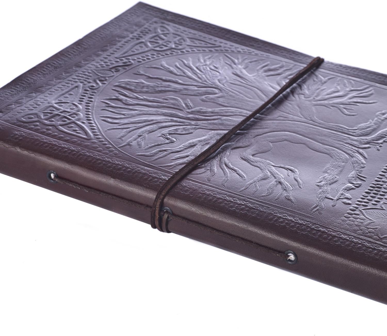 Paper High Tree of Life Embossed Leather Photo Album, Brown, Extra Large - Image 5