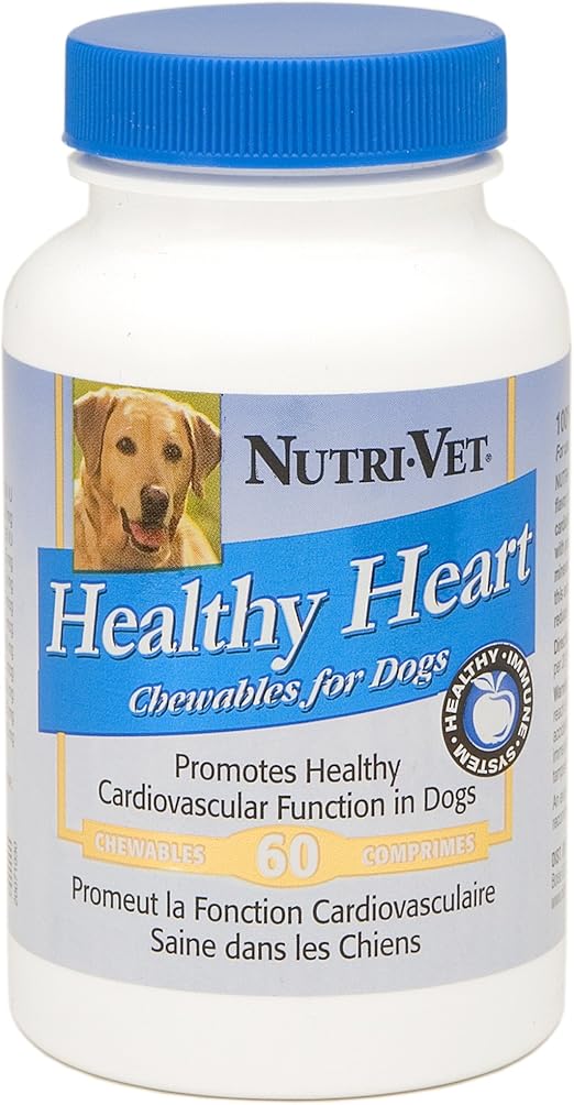 NutriVet Healthy Heart Canine Chewables, 60 Count Pet Antioxidant Nutritional