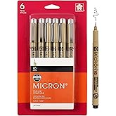 Sakura Pigma Micron Fineliner Pens - Archival Black Ink Pens - Pens for Writing, Drawing, or Journaling - Black Ink - 05 Poin