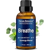 Breathe Essential Oil Blend 30 ml - Eucalyptus, Menthol for Humidifiers | Breathe Easy Aromatherapy Blend with Eucalyptus, Peppermint, Rosemary and Niaouli Oils for Diffusers - Nexon Botanics