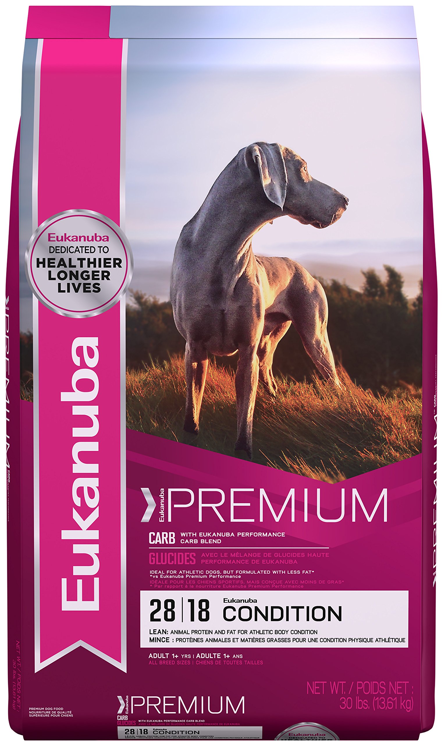 EUKANUBA PREMIUM Condition Adult 28/18 Dog Food for Athletic Dogs 30