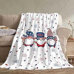 4th of July Throw Blanket Gnomes Patriotic