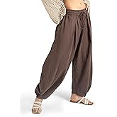 The Veshti Company Women's Bangkok Barrel Harem Pants | Cotton Boho Joggers - Yoga, Dance, Travel & Lounge