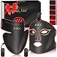 Onisdin Red Light Therapy Mask Set, Five-Level Brightness Adjustment for Face and Neck, 630nm Infrared Light + 850nm Near-Infrared LED Therapy Phototherapy, Portable Mask with Power Storage, Black