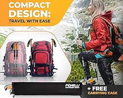 Foxelli Trekking Poles – 2-pc Pack Collapsible