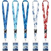 LUMINIPH 5 Pack Cruise Lanyards for Ship Cards, Cruise Essentials 2026 | 2026 Cruise Lanyard with Waterproof Holder &amp; Detachable Buckle for Carnival, Royal Caribbean &amp; NCL, Mix