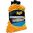 Meguiar's X210200C Dual-Sided Hybrid Car Wash Mitt: Clear Coat Safe Microfiber & Chenille for Washing amd Waxing