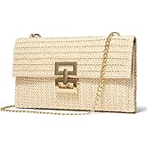 SWEETV CHUNLI Straw Purse Woven Beach Bag Summer Clutch Purse Boho Crossbody Bags for Women Small Raffia Shoulder Bag