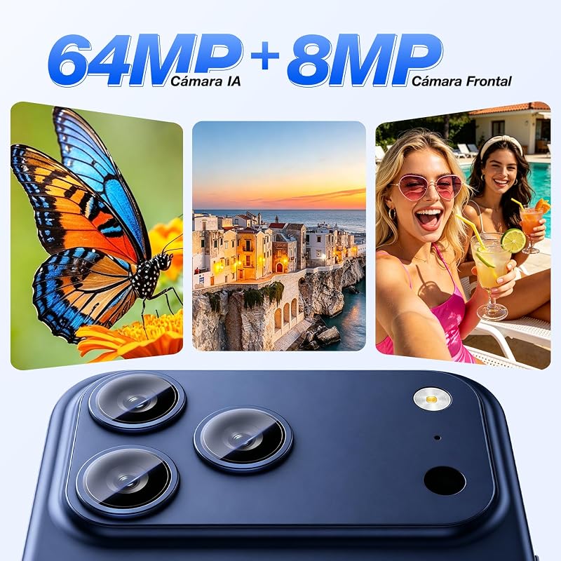 C17 Plus Teléfono Móvil Android 16, 6.9" 120Hz, 24GB+256GB/1TB Azul