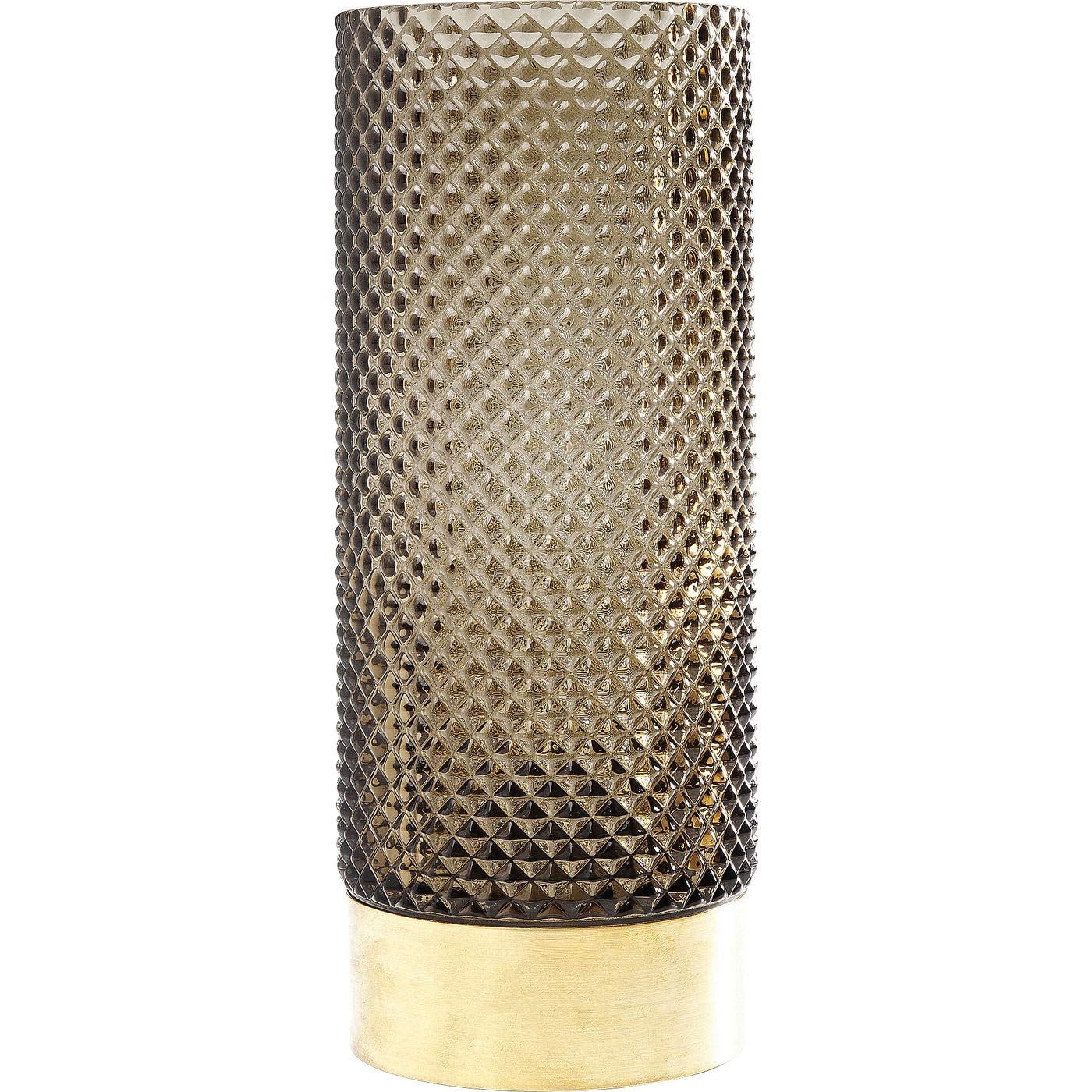 Kare Design Vase Barfly, Dark Green, Glass Coloured, Modern Round Vase for Flowers, Handblown, Table Decoration, Room Decor, Home Decor for Living Room, Hallway, Bedroom, 25x11x11 cm (H/W/D)