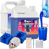 BBDINO Silicone Mold Making Kit, Liquid Silicone for Molds Making 30A Sapphire Blue, High Strength Silicon Rubber 4.4 lbs, 1:1 by Volume Ideal for Mold Casting of Resin/Jewelry/Candle/Concrete/Plaster