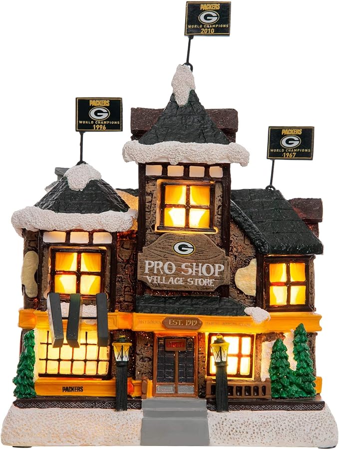 FOCO NFL Green Bay Packers Holiday Light Up Resin Team