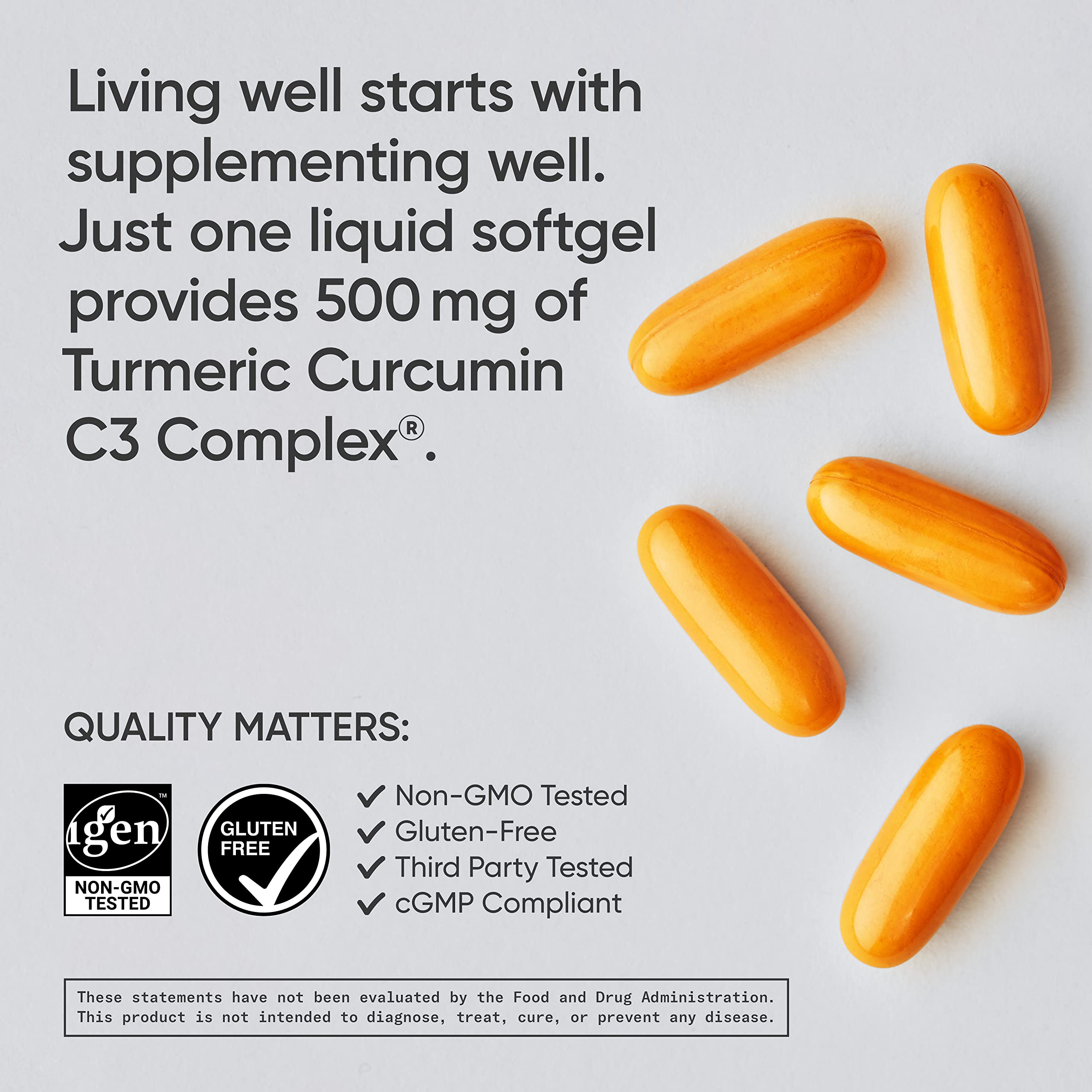 Sports Research Turmeric Curcumin C3 Complex 500 mg, Enhanced with ...
