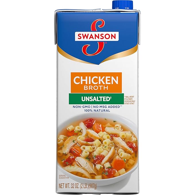 Swanson Unsalted Chicken Broth, 32 oz. (12 Pack) Grocery