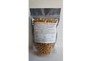 PAISLEY FARM AND CRAFTS Ground Turmeric Root Powder w/Ground Peppercorn Capsules (300) - Non GMO - Combo Packs Available! (Turmeric)