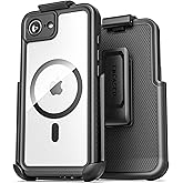 Encased Waterproof Belt Case for iPhone 16e with Phone Holster Clip (Military Grade) Shockproof, Full Body Cover with Built-in Screen Protector and Port Covers (iPhone 16e)