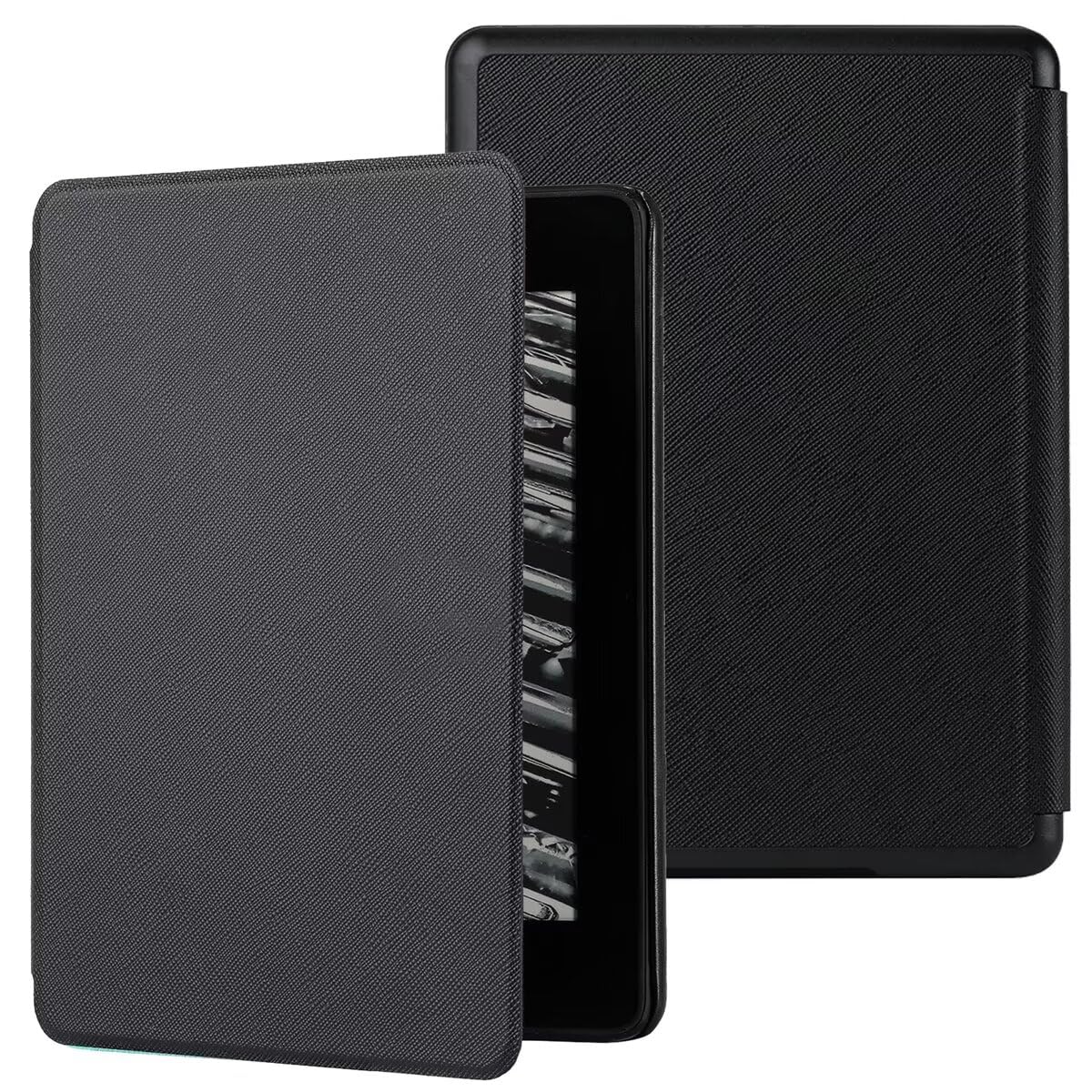 MOKASE Case for 6.8" Kindle Paperwhite (11th Generation 2021), PU Leather Magnetic Cover with Smart Auto Wake/Sleep for 6.8" Kindle Paperwhite & Signature Edition & Kids E-reader 2021, Black