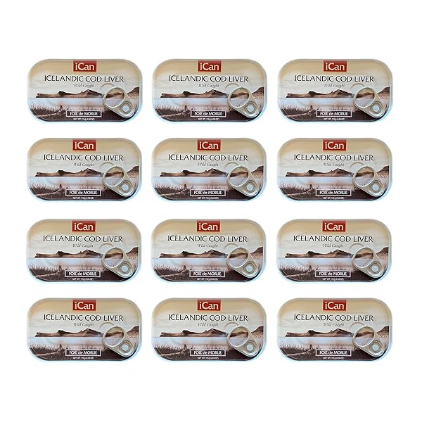 ICELANDIC COD LIVER WILD CAUGHT (FOIE DE MORUE) 4OZ. (PACK OF 12 CANS)