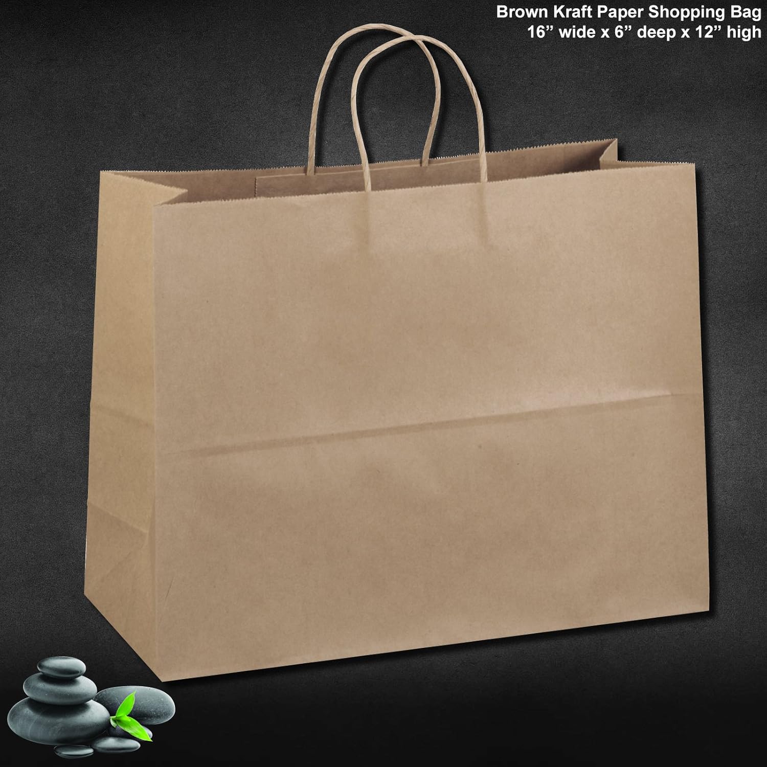 16"x6"x12" 50 Pcs Bagsource Brown Kraft Paper Bags 95