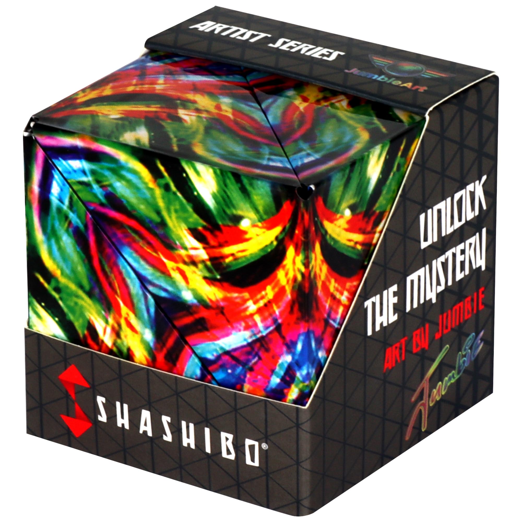 Shashibo Shape Shifting Box - Award-Winning STEM Fidget Toy with Ultra Strong Magnets - Puzzle Cube Transforms Into 100+ Shapes, Perfect Sensory Gift for Kids, Teens, and Adults (Cosmic Surfer)