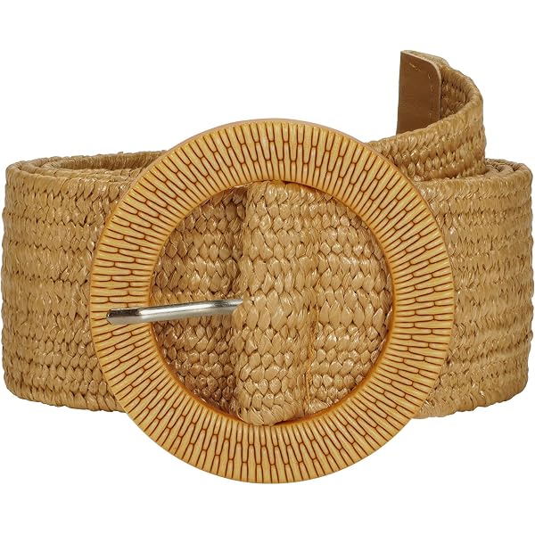 Women Woven Belt Rattan Wide Stretch Straw Elastic Waist  display picture 2