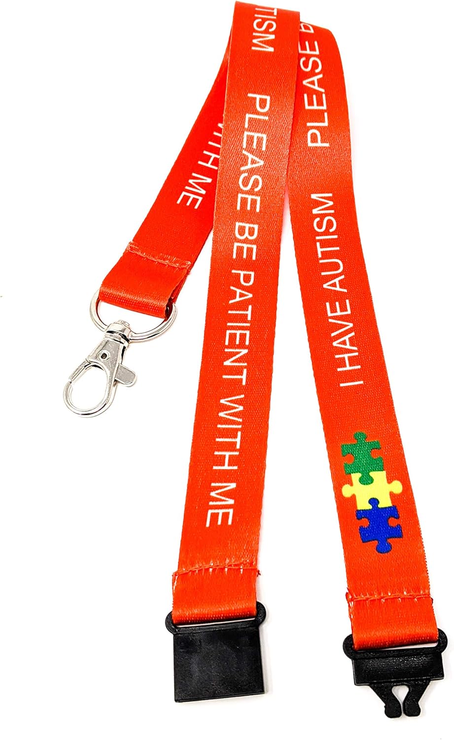 Medical ID Me I Have Autism Lanyard Autism Awareness Lanyards Autistic Travel School Holiday Alert UK (Red - Child's)