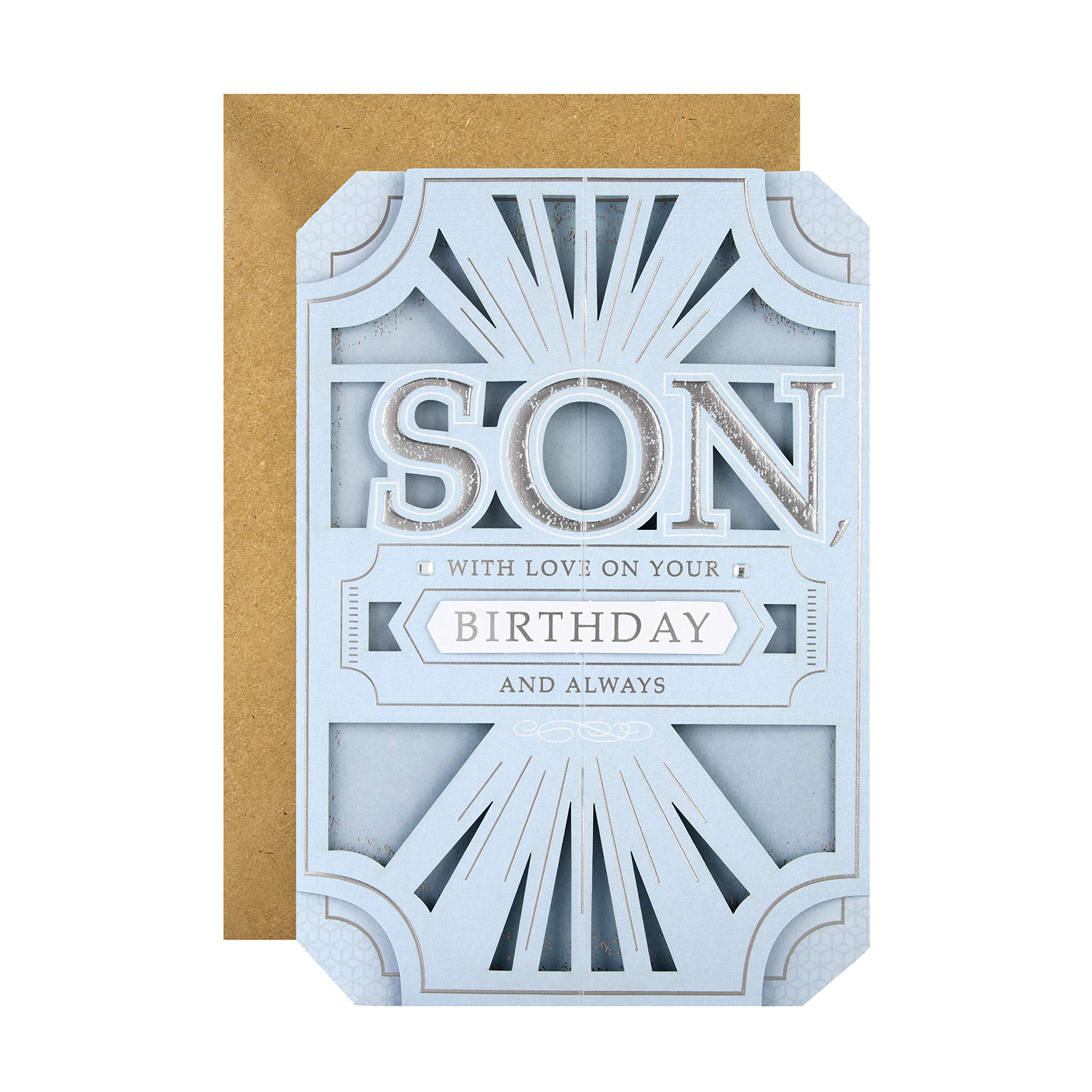 Hallmark Birthday Card for Son - Classic Laser Cut 3D Design