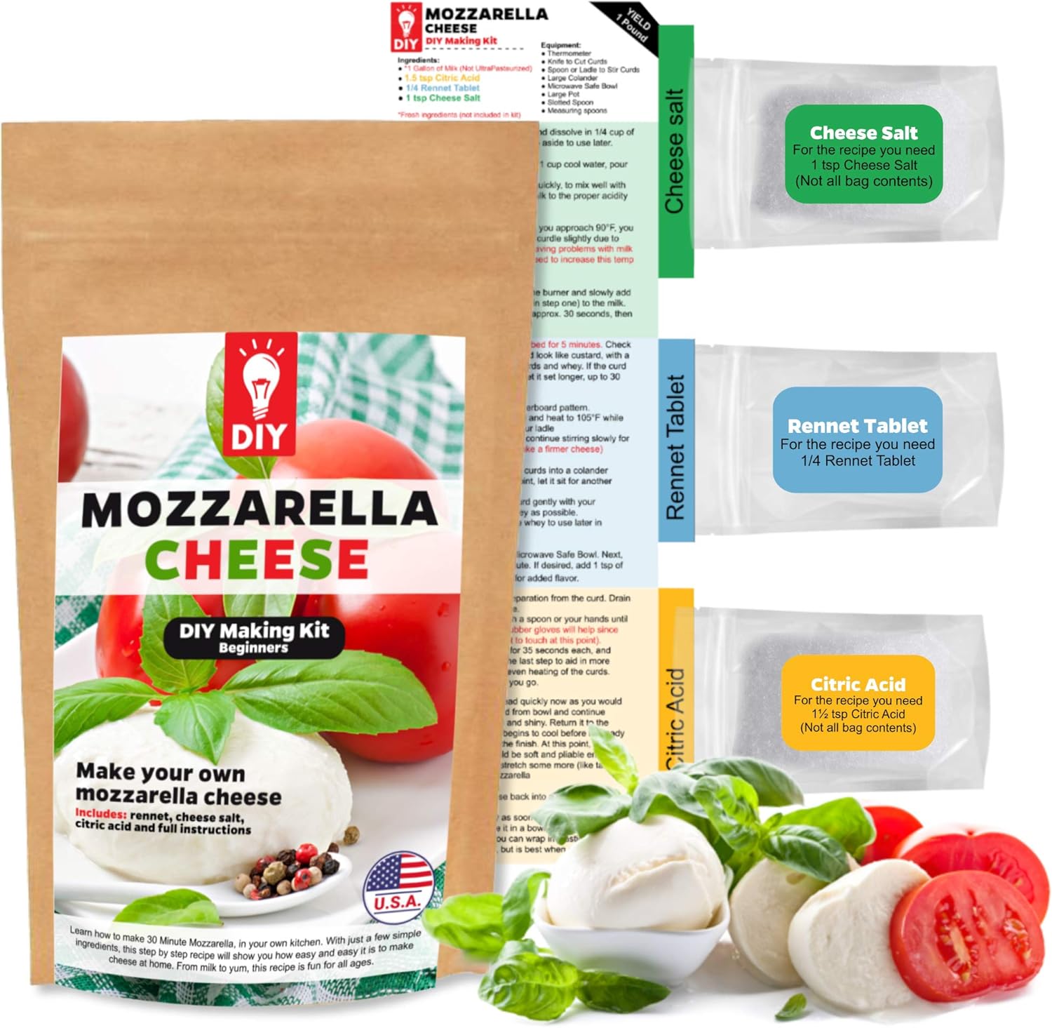 Beginners Mozzarella Cheese Making Kit Make your own
