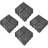 Happybuy Rubber Tiles Interlocking 25 PCS Black, Drainage Tiles 12x12x0.5 Inches, Deck Tiles Outdoor Floor Tiles, Outdoor Int