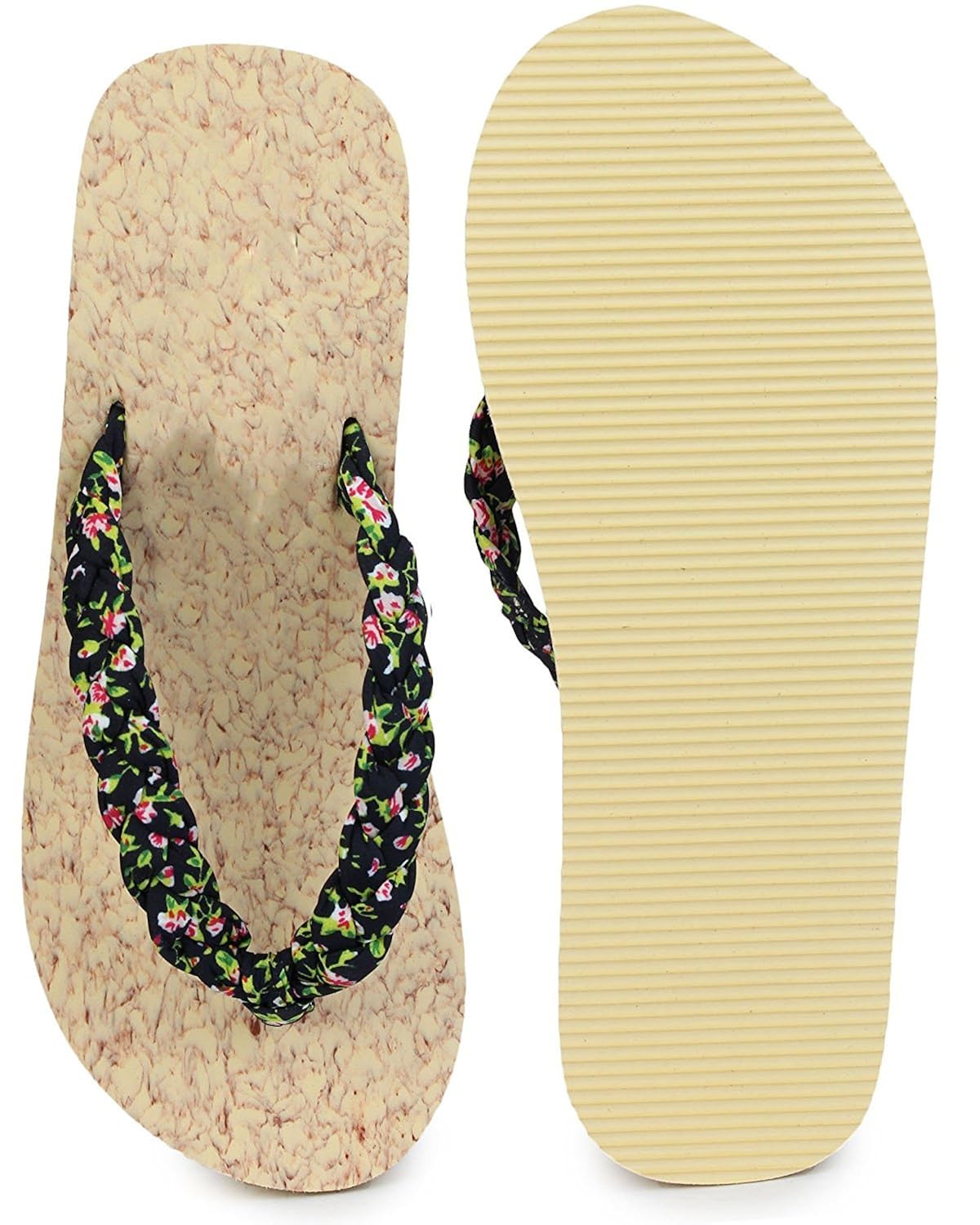 zerol black rubber rubber wedges fashion sandal & flip flop