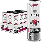 CELSIUS Sparkling Wild Berry, Sugar Free Energy Drink, 12 Fl Oz (Pack of 12)