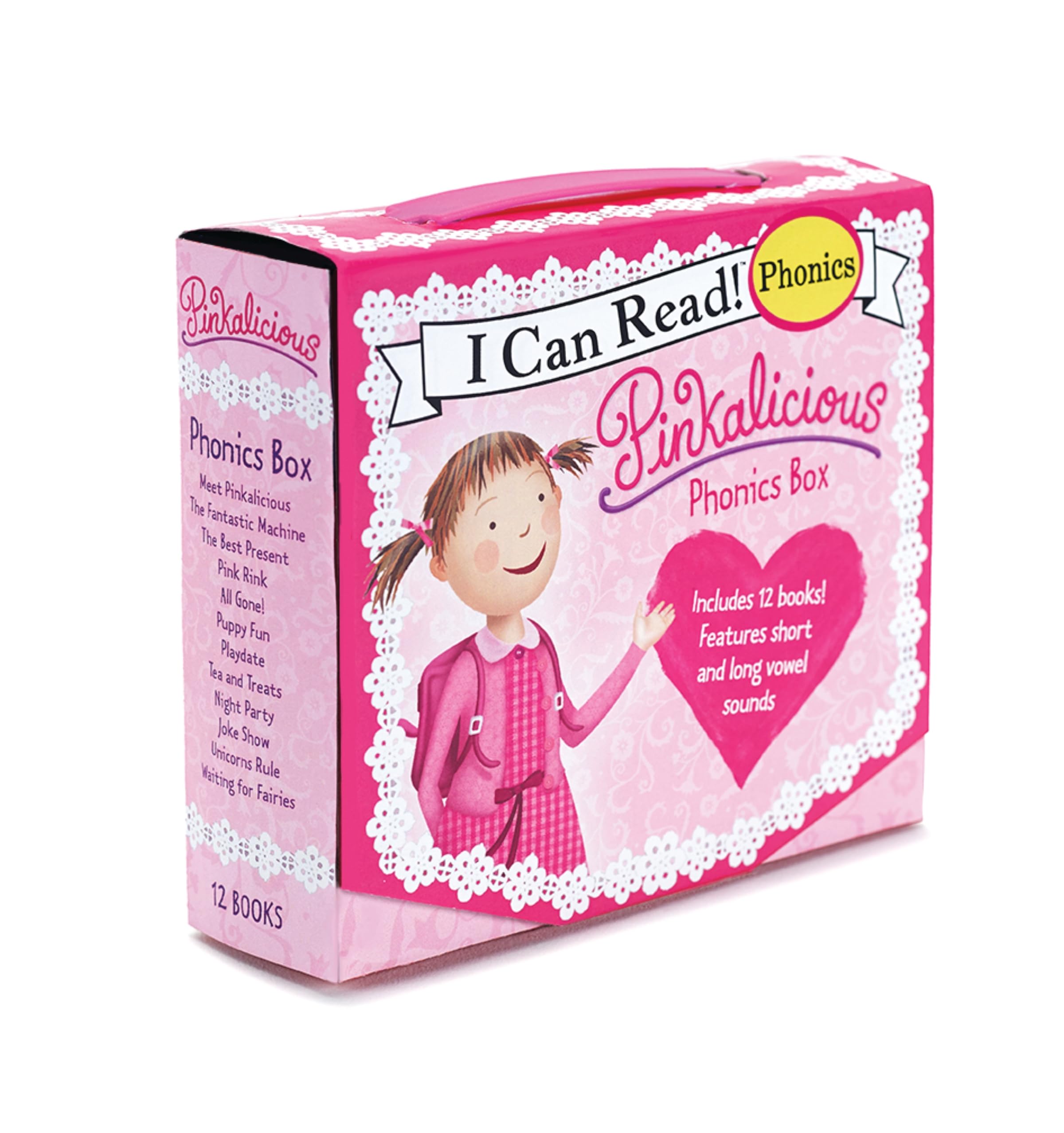 Pinkalicious 12-Book Phonics Fun!: Includes 12 Mini-Books Featuring Short and Long Vowel Sounds – Early Reader Collection for