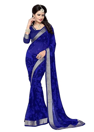 OOMPH! Chiffon Saree with Blouse Piece