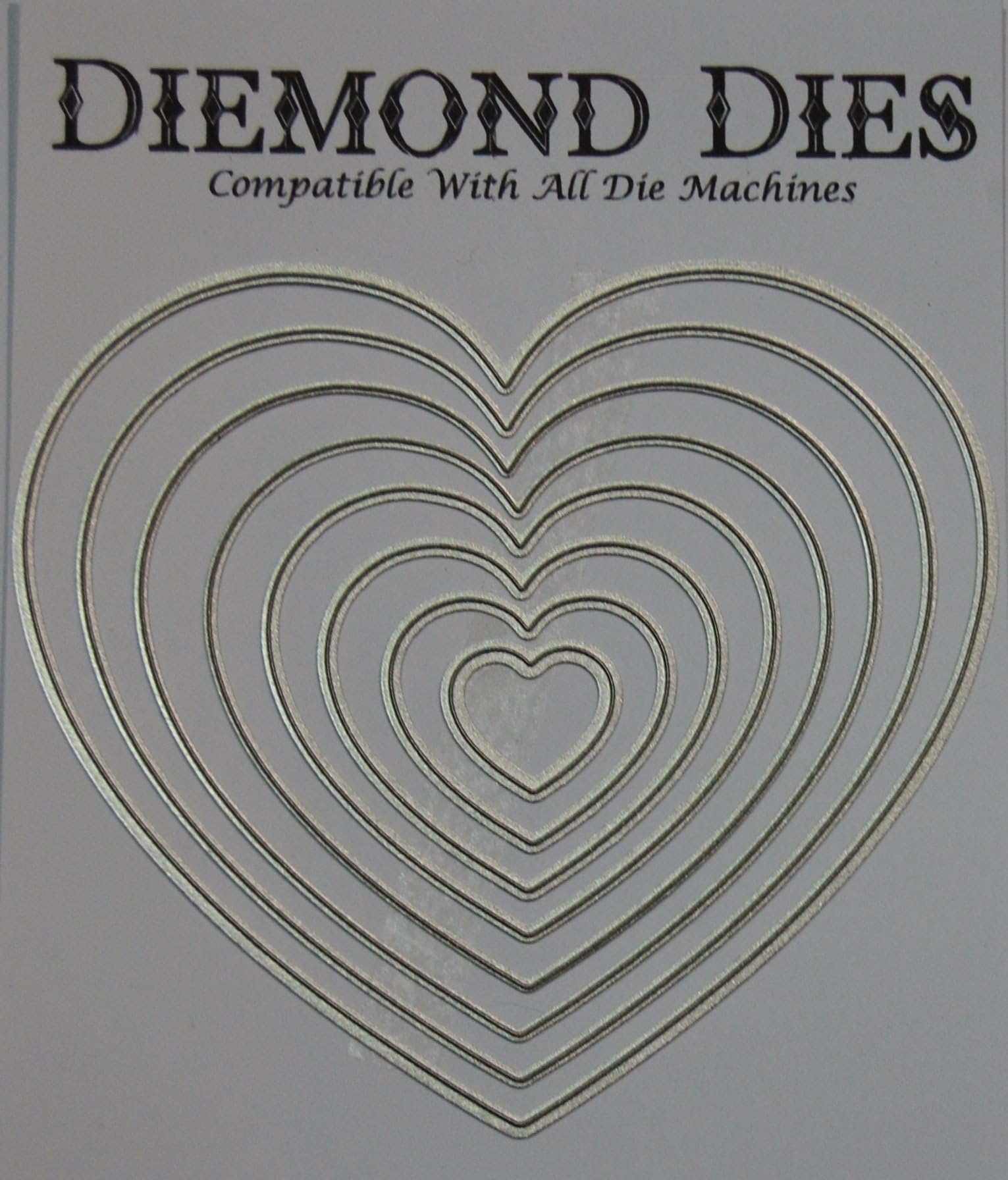 Diemond Dies Nesting Hearts Die Set - 8 Pcs