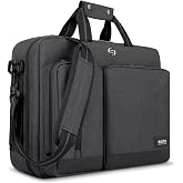 Solo New York Hybrid Briefcase Backpack - Laptop Carrying Bag for Women &amp; Men, Fits 15.6" Computer, Adjustable - Duane, Black