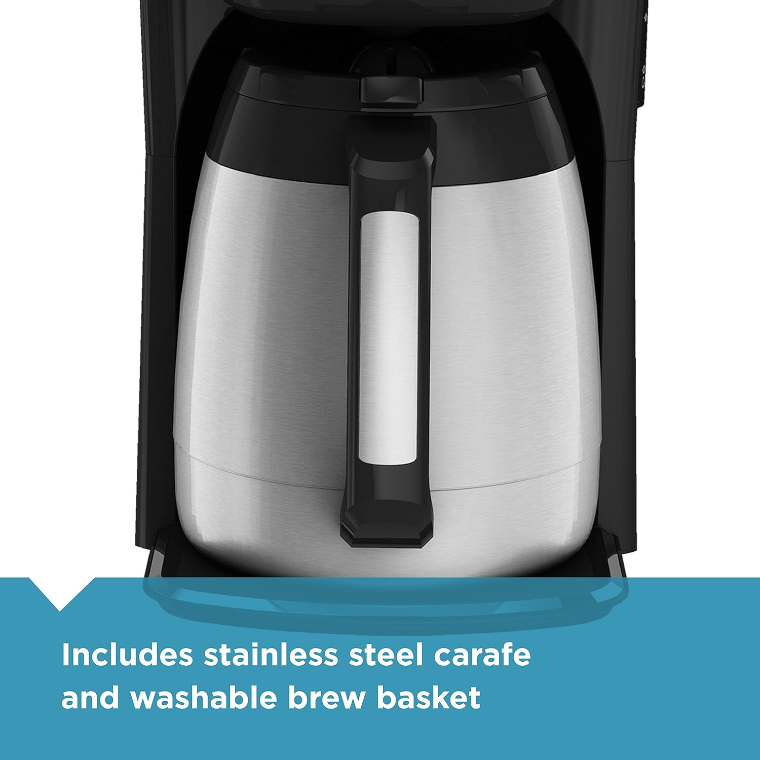 BLACK+DECKER 12-Cup Thermal Coffeemaker, Black/Silver, CM2035B: Kitchen & Dining