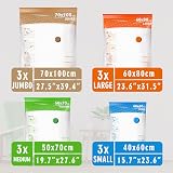 STORAGE MASTER Space Saver Bags 12 Pack with Double Zip Seal Vacuum Bags view 2