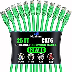 Maximm Cat 6 Ethernet Cable 25 ft