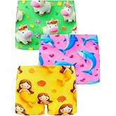 BliBliTaTa Girls Boyshorts 3D Underwear,Soft Cotton Tagless Panties,Toddlers & Little Kids Comfort,Breathable Briefs,3-Pack