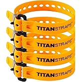 Titan Utility Straps – Mini Straps Set to Organize Computer Cables, Arts & Crafts, and Fishing Rods (10" Length / 4-Pack, Sunflower)