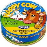Happy Cow Halal Creamy Processed Cheese, Easy-Open 4 oz Can | Creamy Austrian processed cheese in a compact easy-open can for toast, crackers, sandwiches, travel, and outdoor meals.